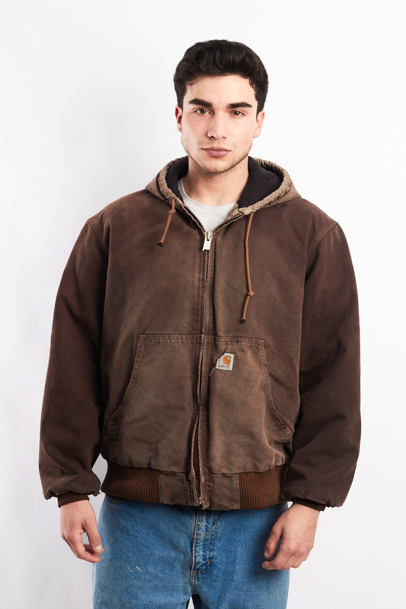Vintage Carhartt J140 Faded Brown Duck Active Jacket (M/L)