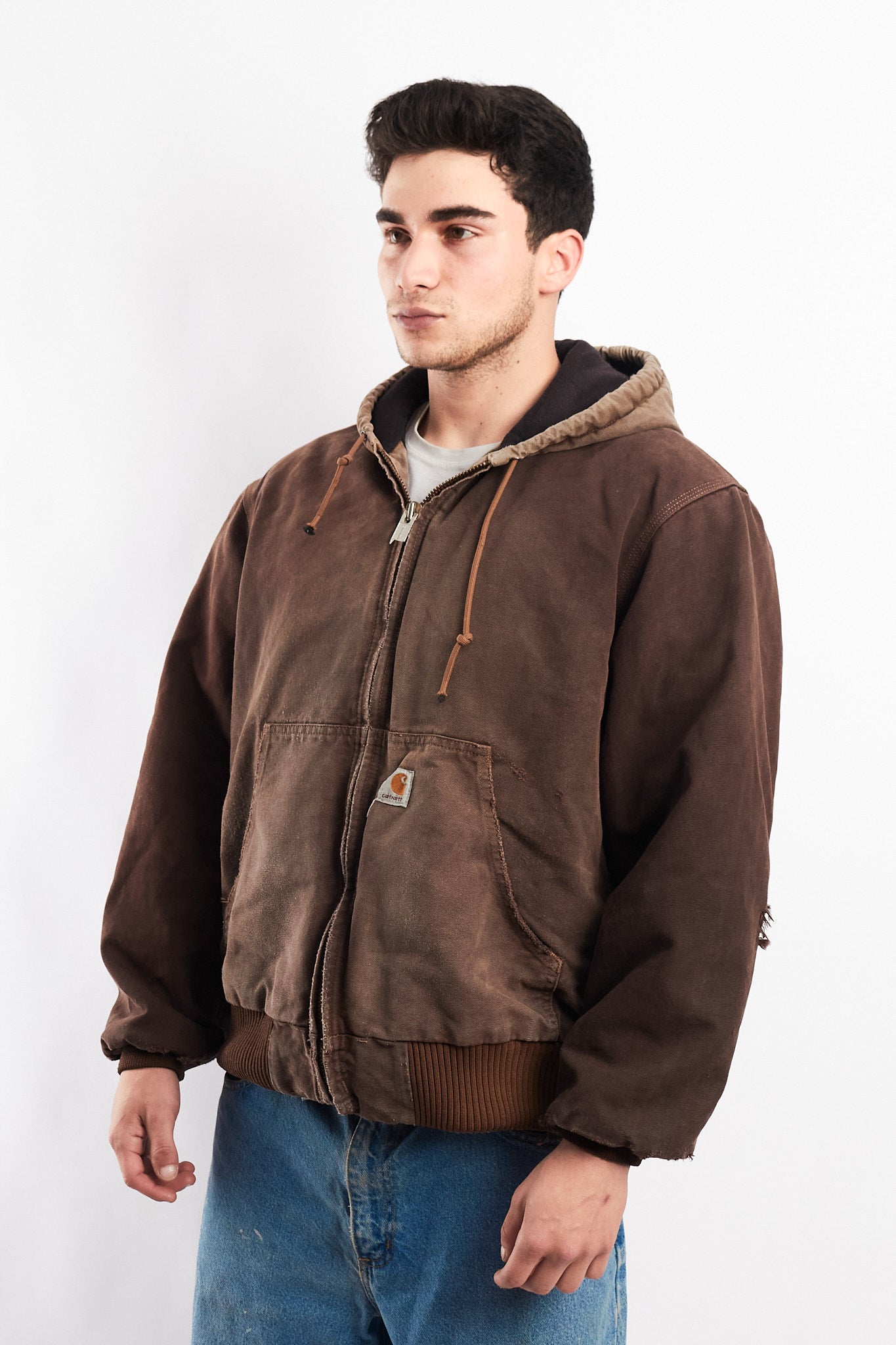 Vintage Carhartt J140 Faded Brown Duck Active Jacket (M/L)
