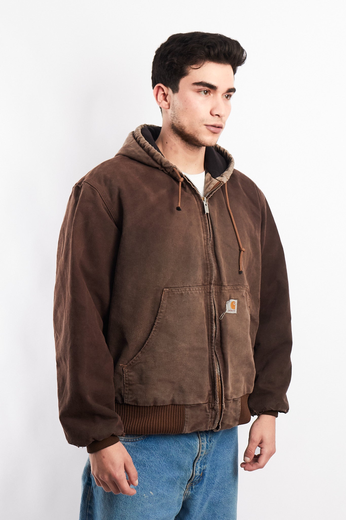 Vintage Carhartt J140 Faded Brown Duck Active Jacket (M/L)