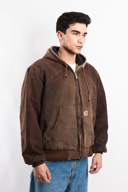 Vintage Carhartt J140 Faded Brown Duck Active Jacket (M/L)
