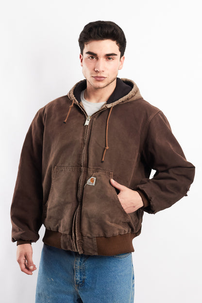 Vintage Carhartt J140 Faded Brown Duck Active Jacket (M/L)