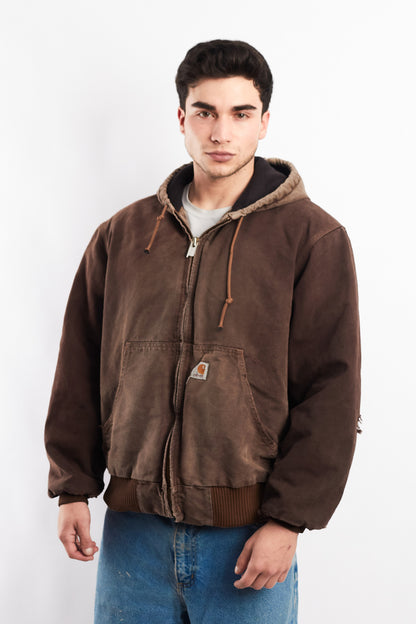 Vintage Carhartt J140 Faded Brown Duck Active Jacket (M/L)