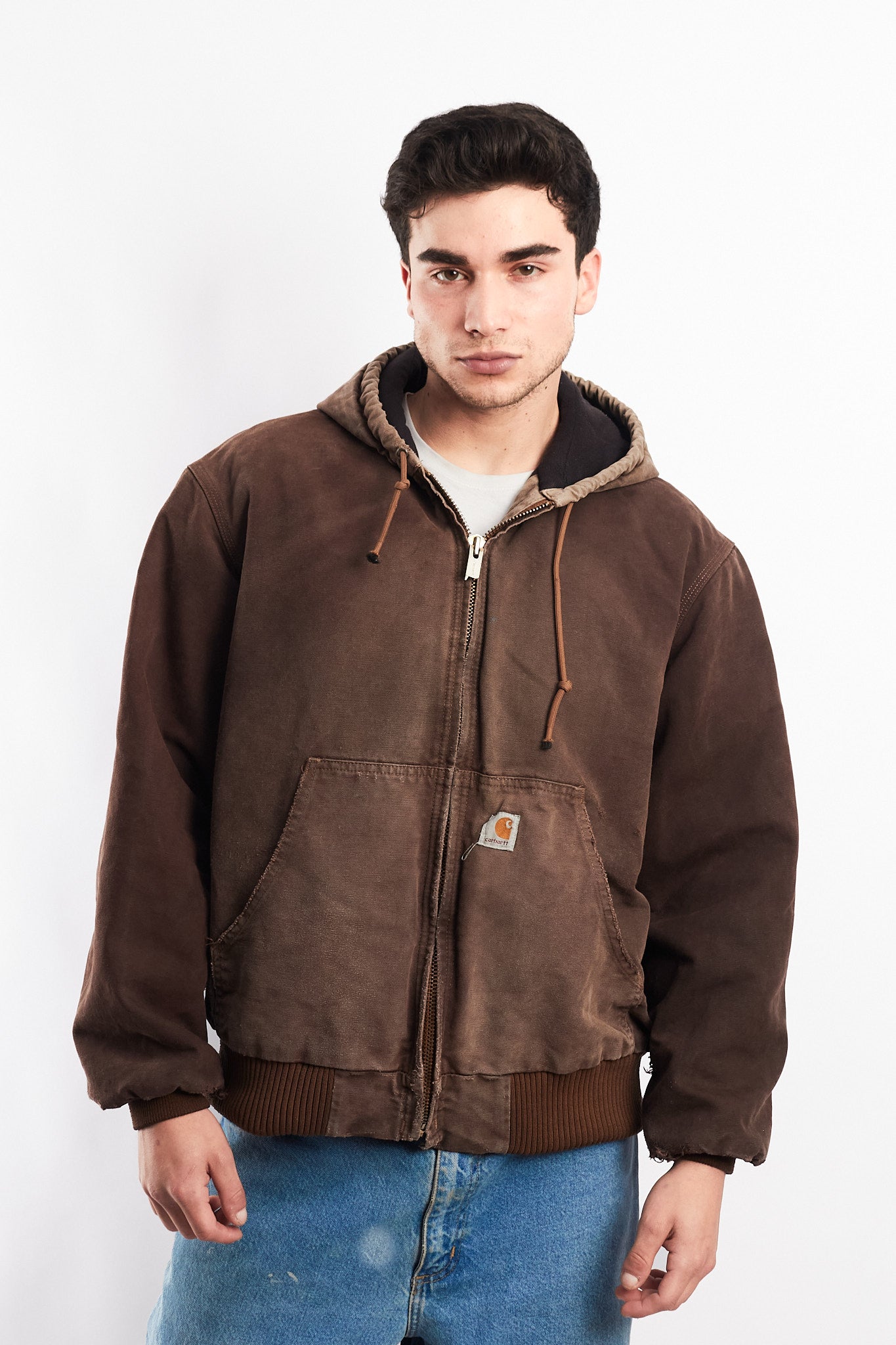 Vintage Carhartt J140 Faded Brown Duck Active Jacket (M/L)