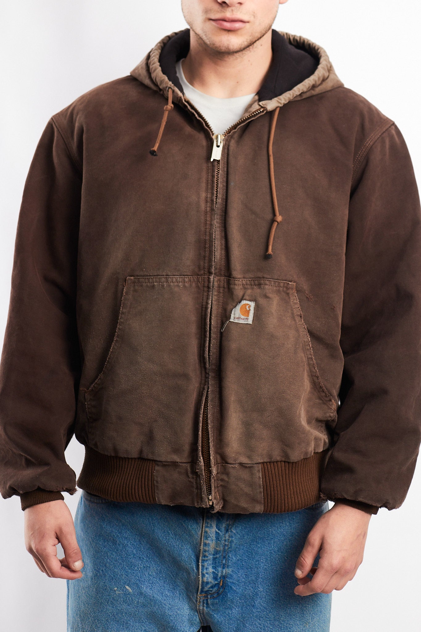 Vintage Carhartt J140 Faded Brown Duck Active Jacket (M/L)