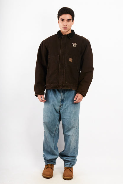 2000 Vintage Carhartt Deadborn Dark Brown Sandstone Jacket (M/L)