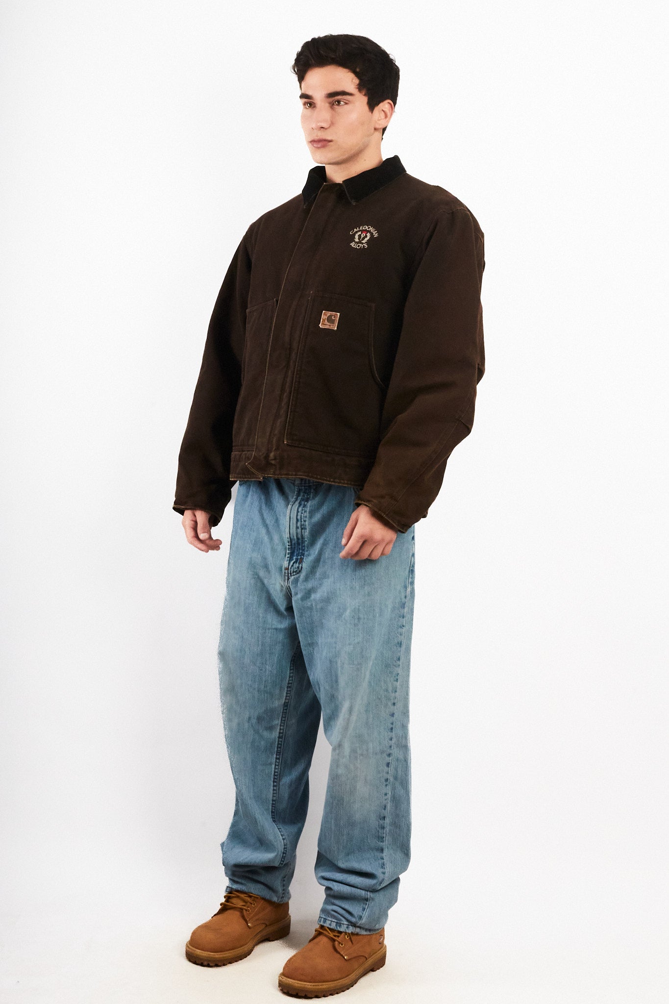 2000 Vintage Carhartt Deadborn Dark Brown Sandstone Jacket (M/L)