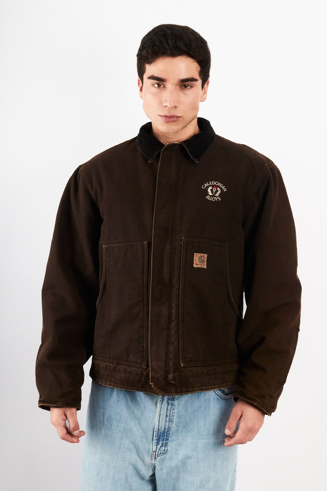 2000 Vintage Carhartt Deadborn Dark Brown Sandstone Jacket (M/L)