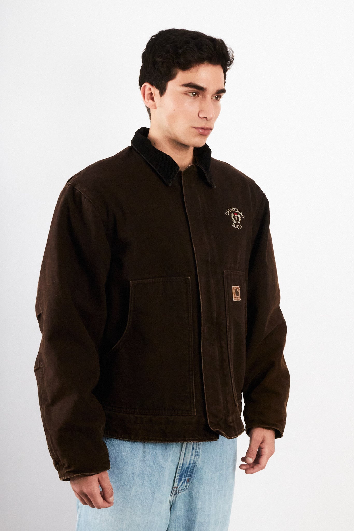 2000 Vintage Carhartt Deadborn Dark Brown Sandstone Jacket (M/L)