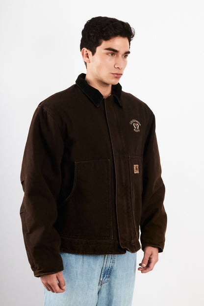 2000 Vintage Carhartt Deadborn Dark Brown Sandstone Jacket (M/L)