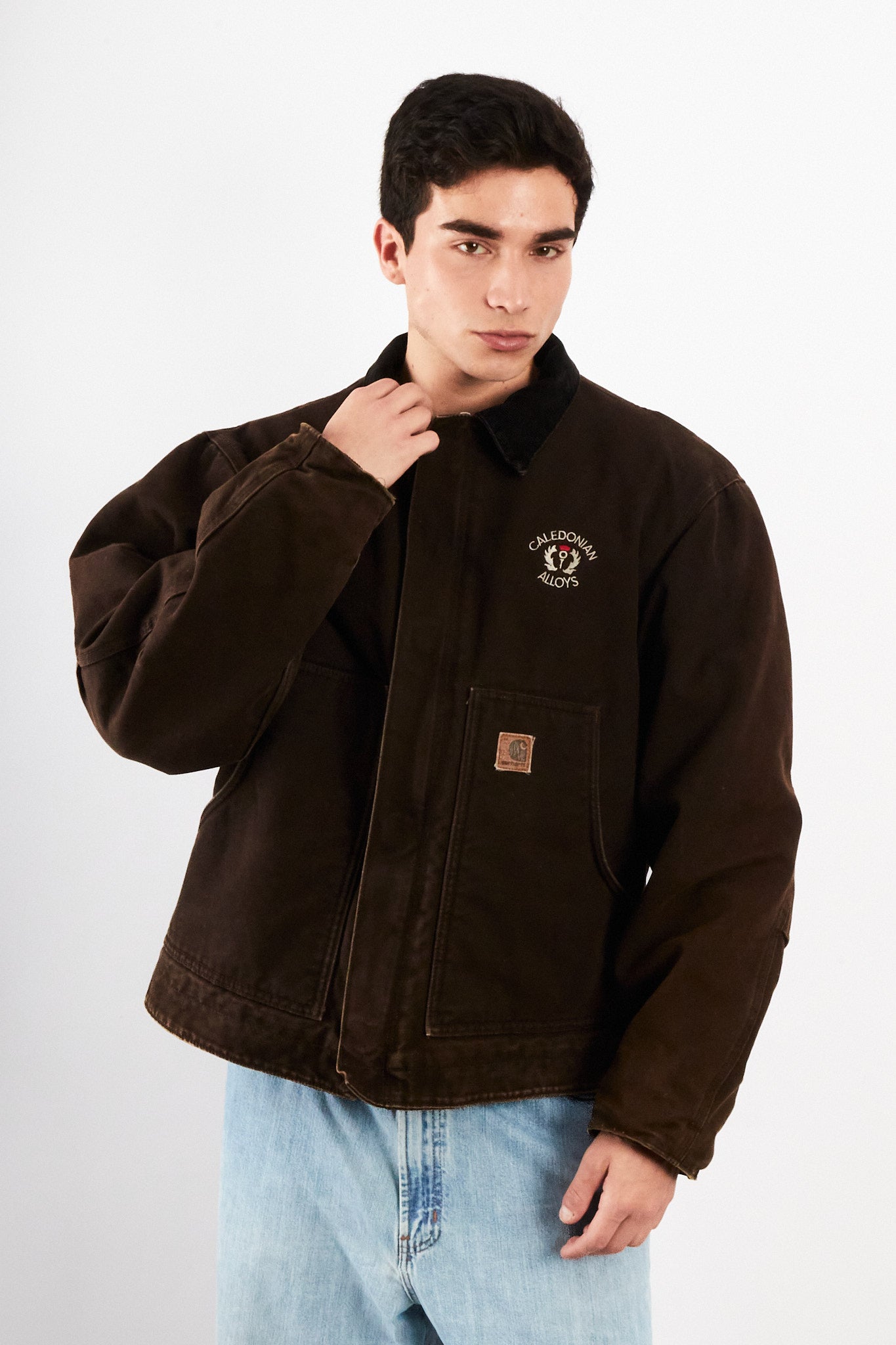 2000 Vintage Carhartt Deadborn Dark Brown Sandstone Jacket (M/L)