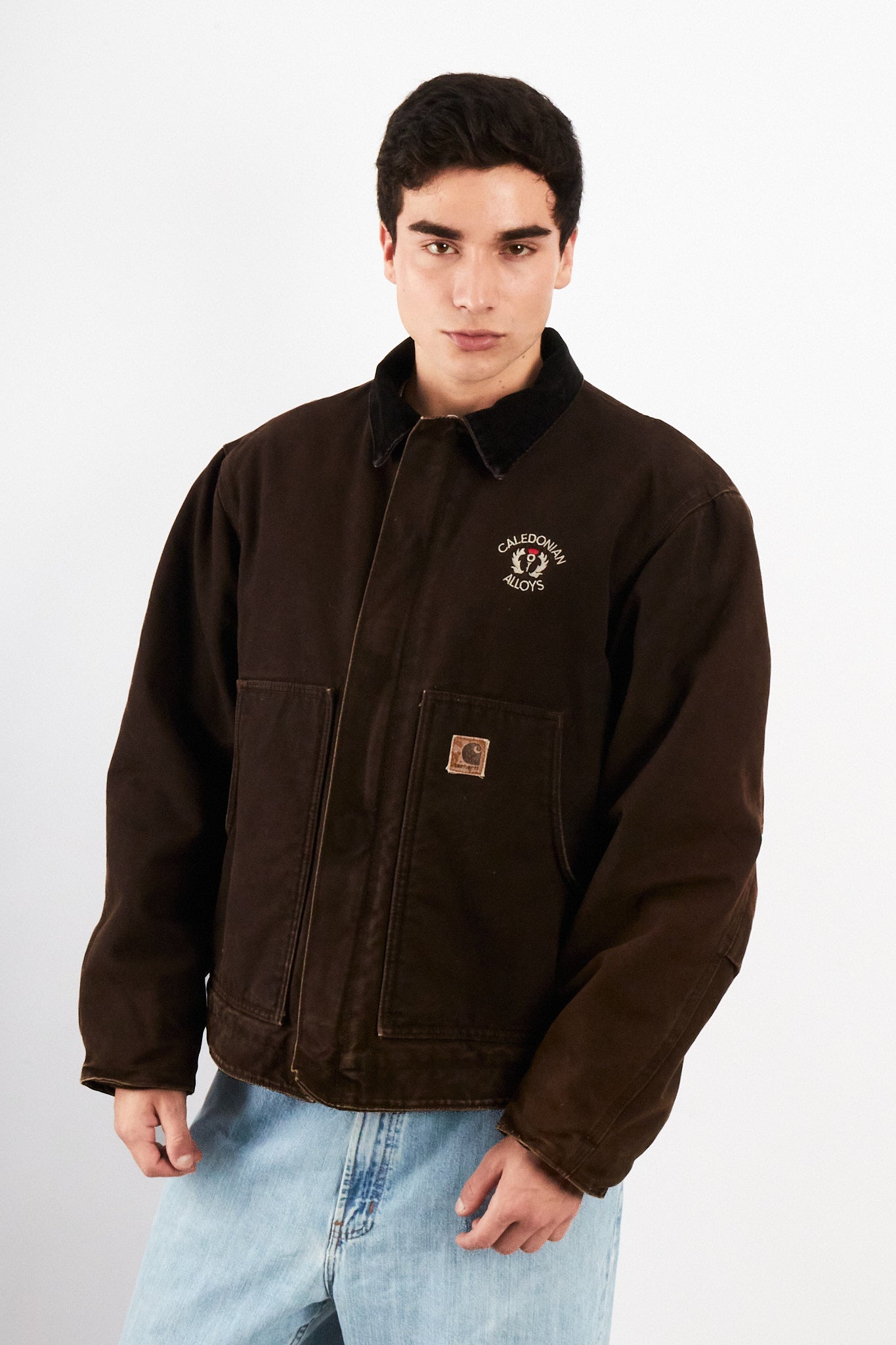 2000 Vintage Carhartt Deadborn Dark Brown Sandstone Jacket (M/L)