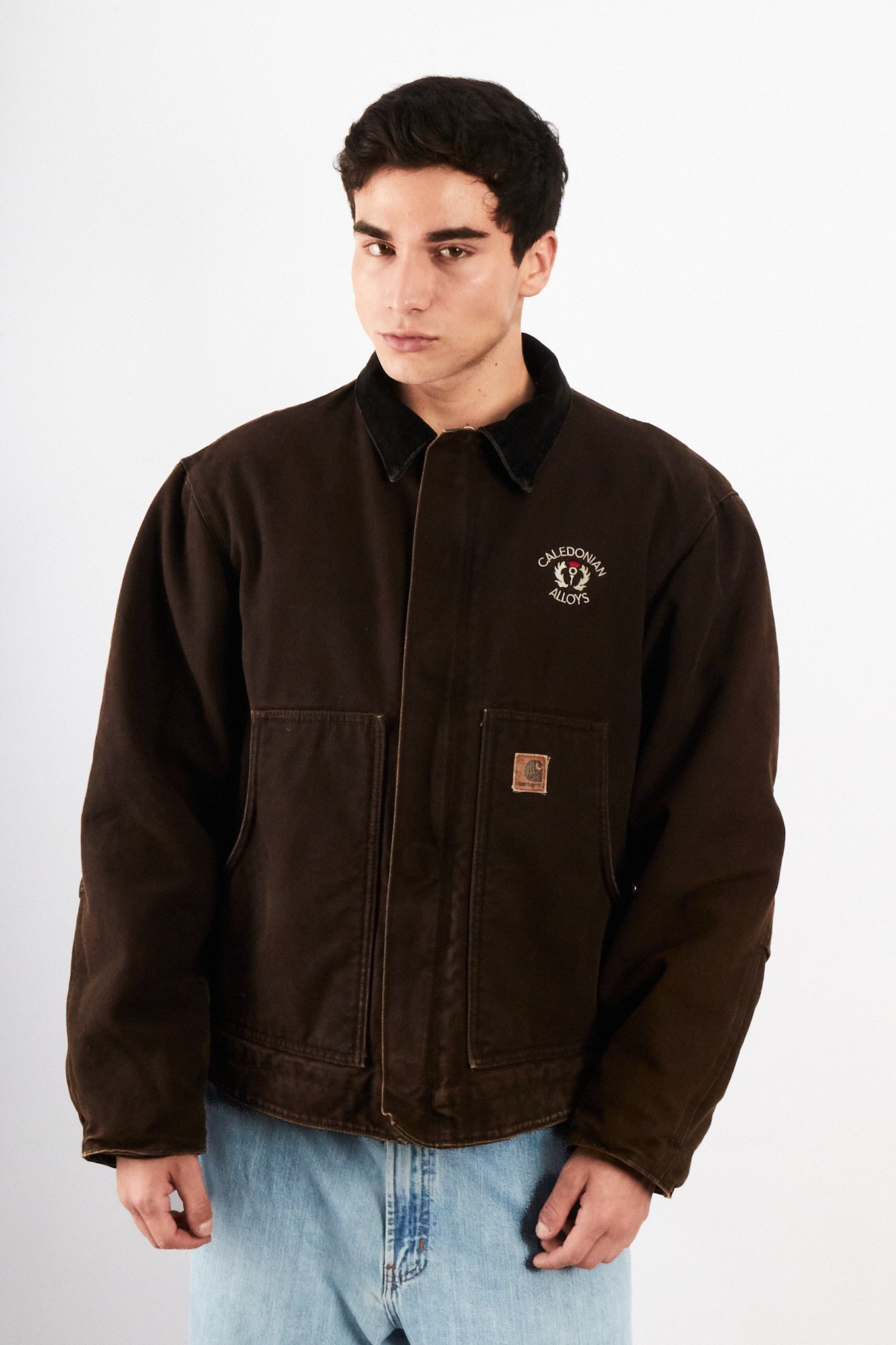 2000 Vintage Carhartt Deadborn Dark Brown Sandstone Jacket (M/L)