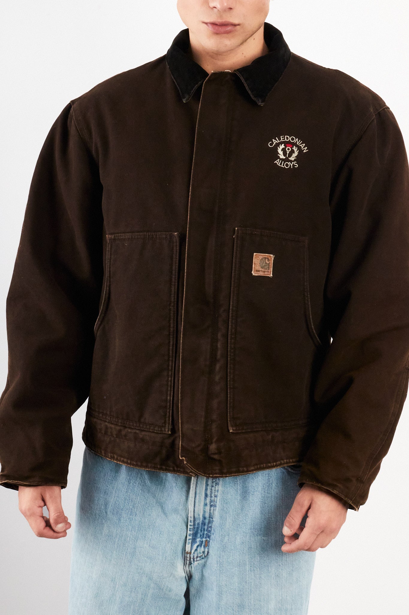 2000 Vintage Carhartt Deadborn Dark Brown Sandstone Jacket (M/L)