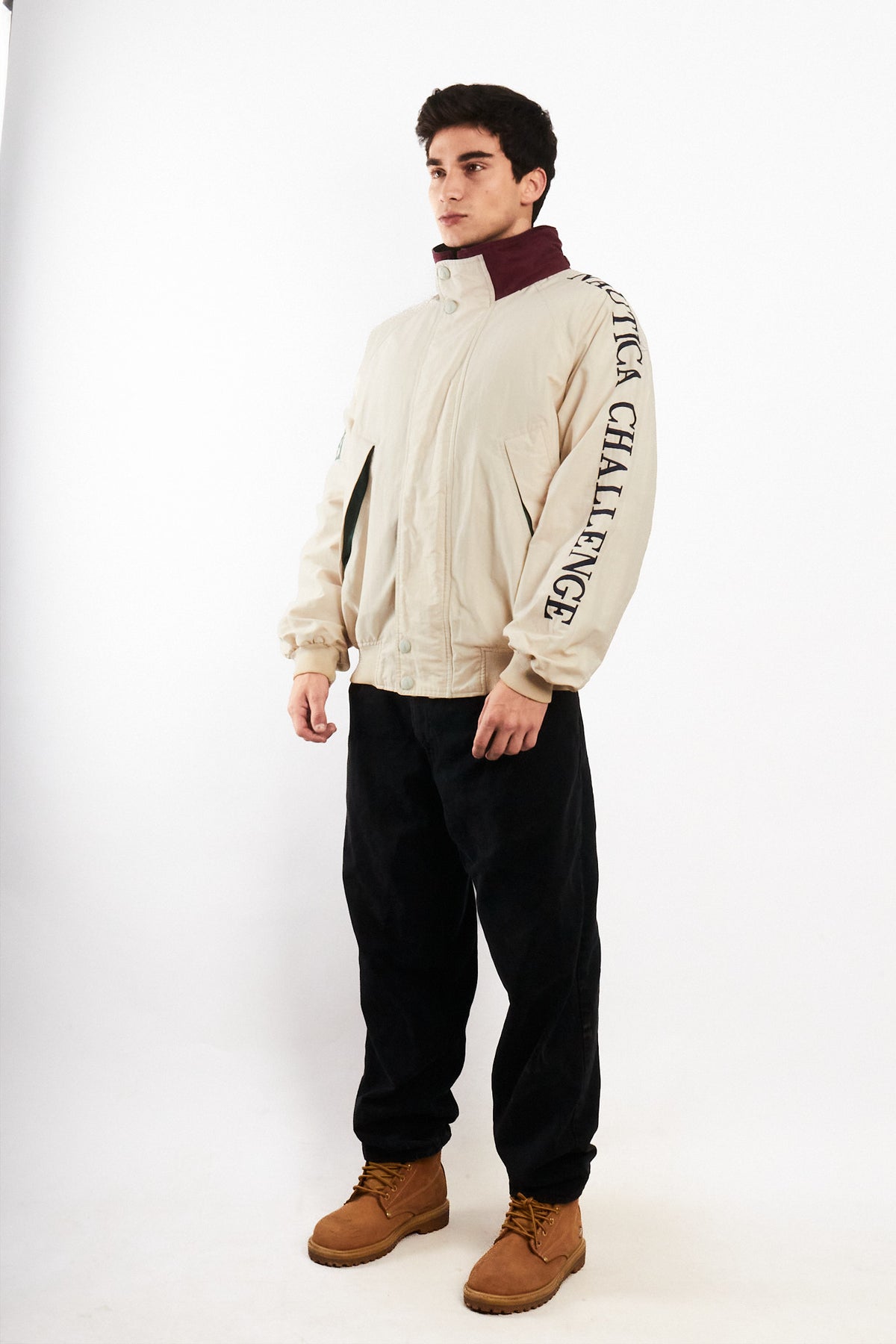 1990 Vintage Nautica Challenge J-Class 1930 Spellout Jacket (L/XL)