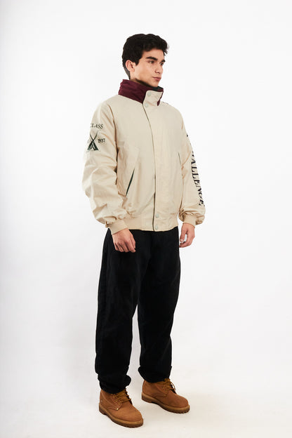 1990 Vintage Nautica Challenge J-Class 1930 Spellout Jacket (L/XL)