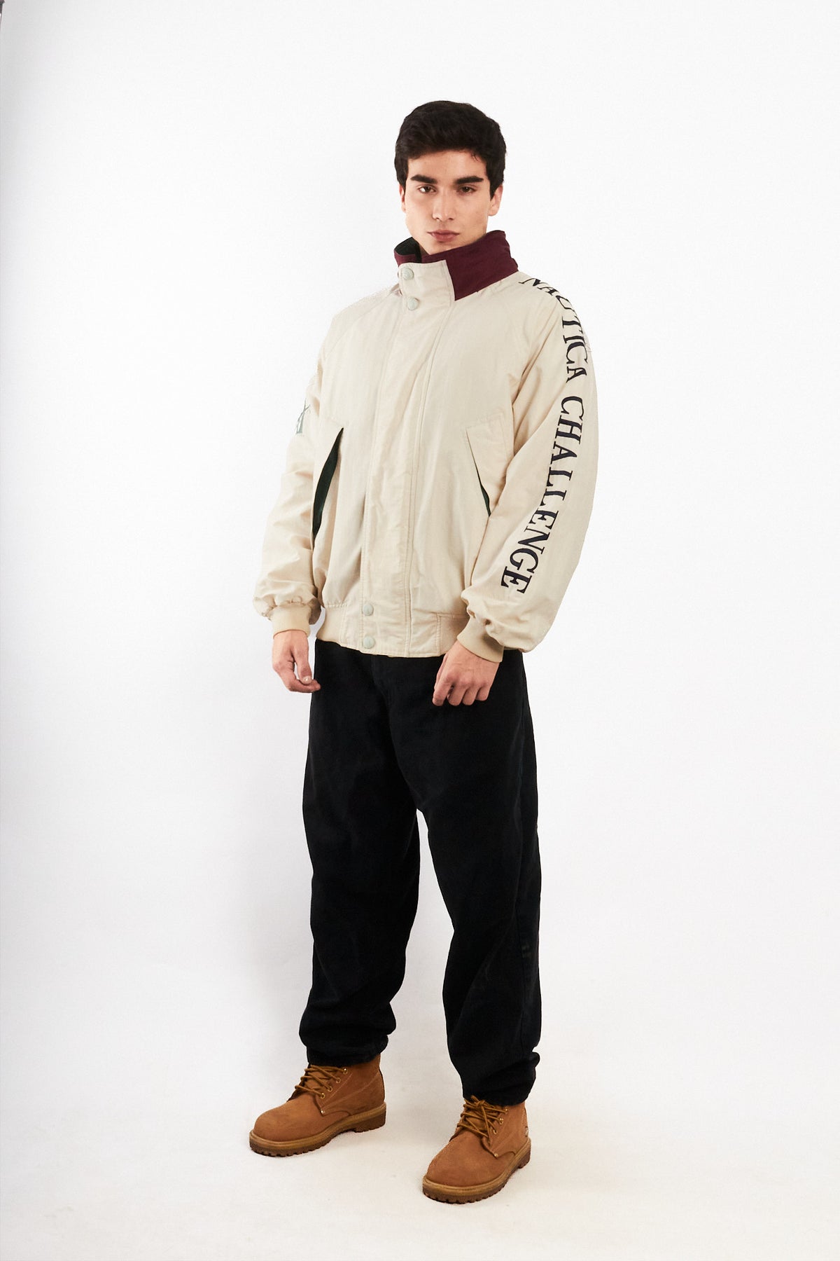 1990 Vintage Nautica Challenge J-Class 1930 Spellout Jacket (L/XL)