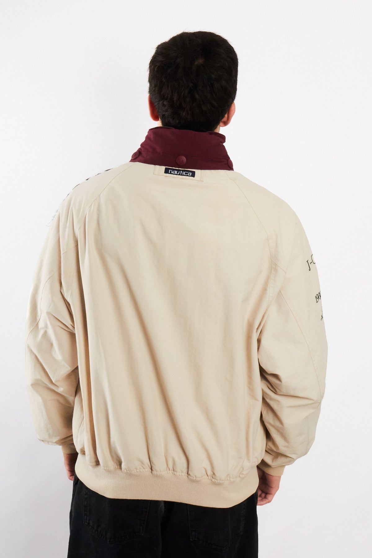 1990 Vintage Nautica Challenge J-Class 1930 Spellout Jacket (L/XL)