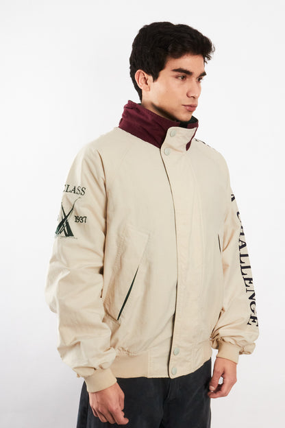 1990 Vintage Nautica Challenge J-Class 1930 Spellout Jacket (L/XL)