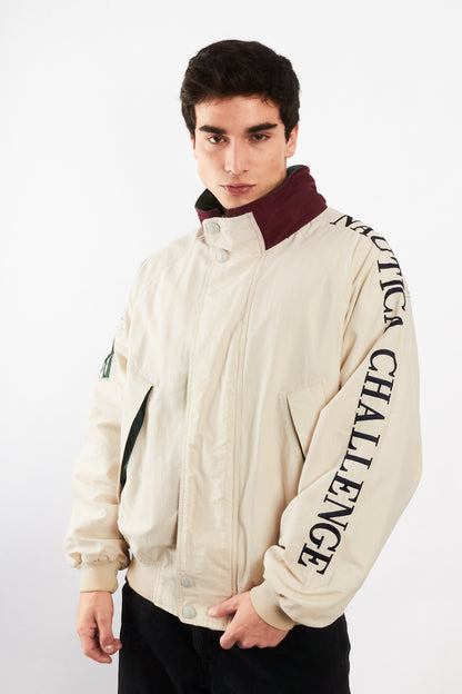 1990 Vintage Nautica Challenge J-Class 1930 Spellout Jacket (L/XL)