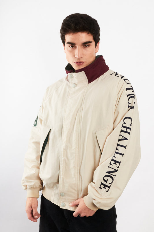 1990 Vintage Nautica Challenge J-Class 1930 Spellout Jacket (L/XL)