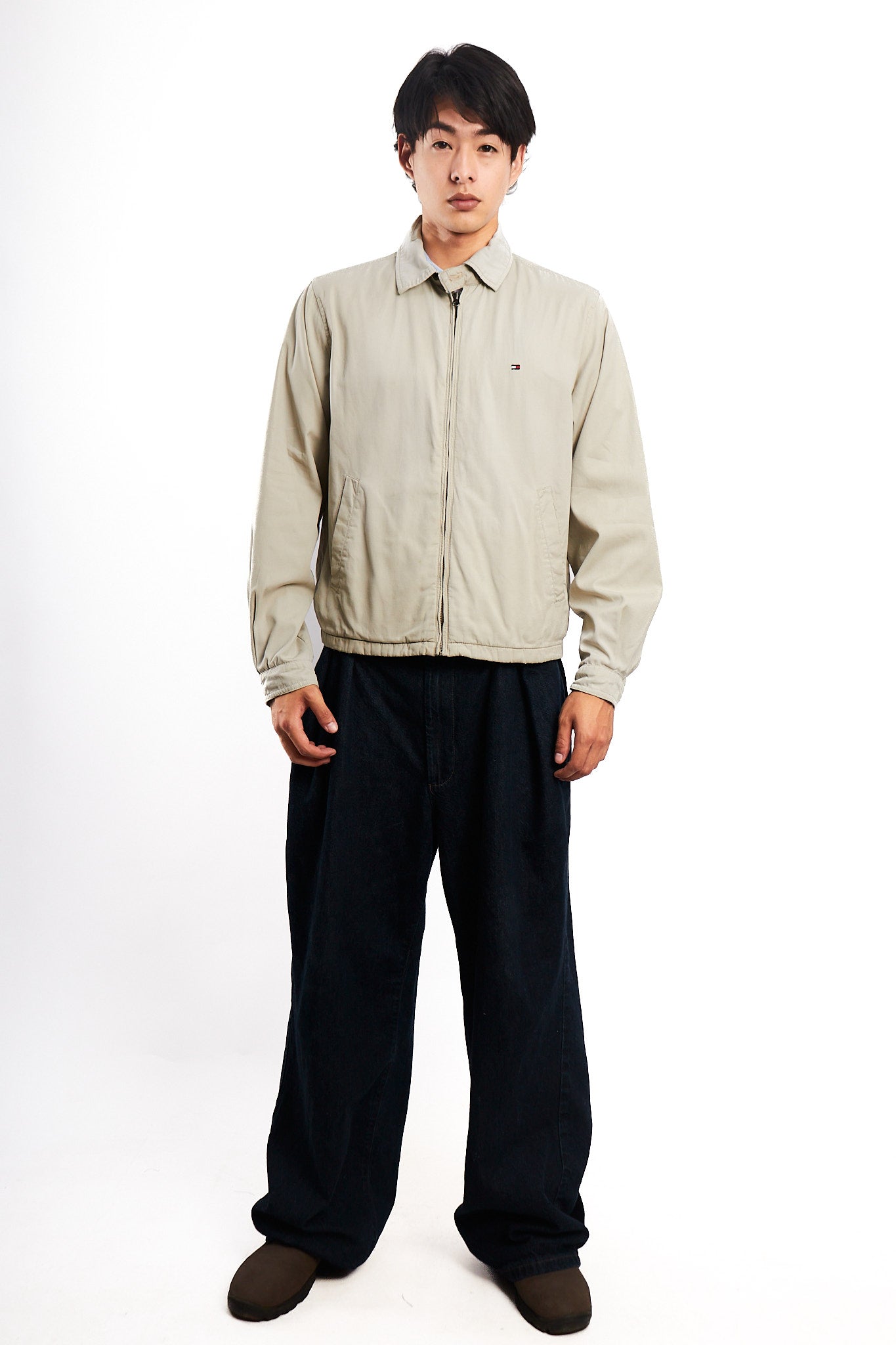 2000 Vintage Tommy Hilfiger Sand Beige Harrington (S/M)