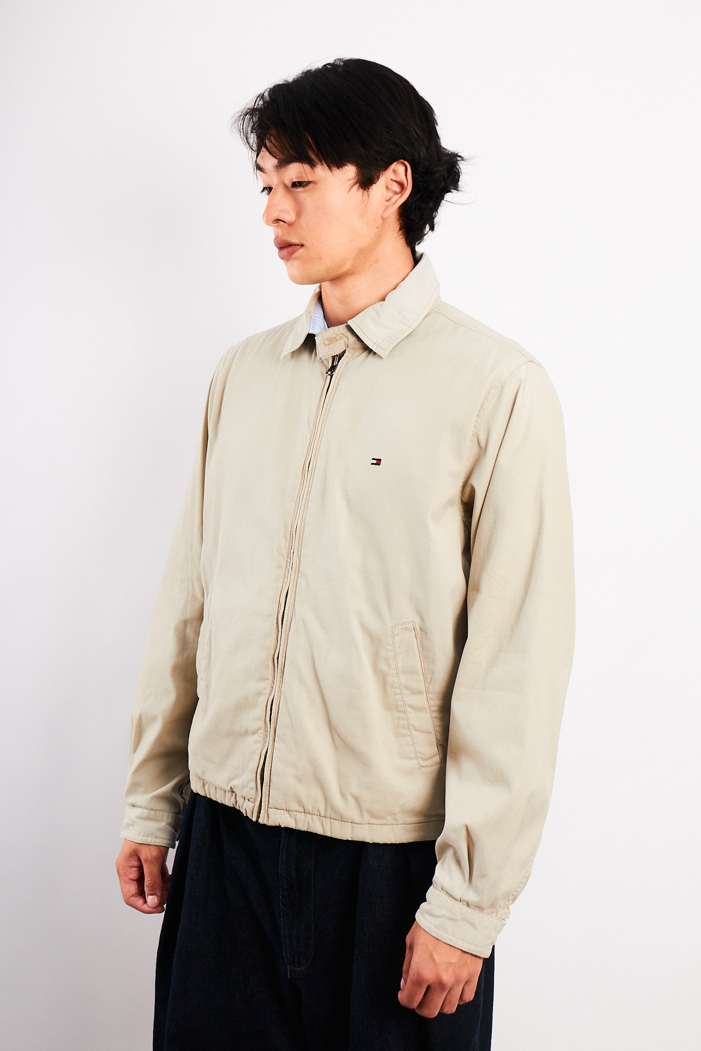 2000 Vintage Tommy Hilfiger Sand Beige Harrington (S/M)