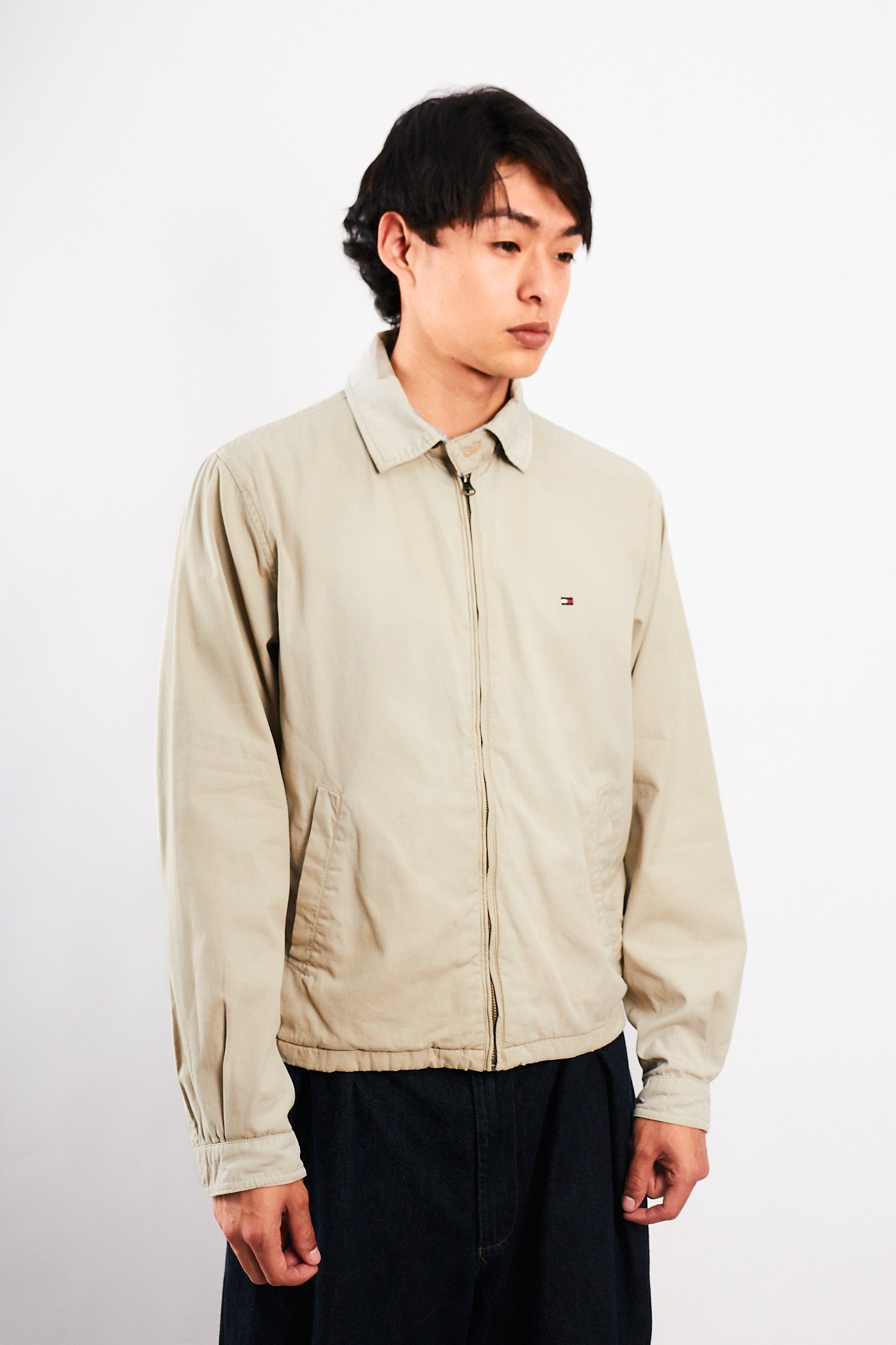 2000 Vintage Tommy Hilfiger Sand Beige Harrington (S/M)