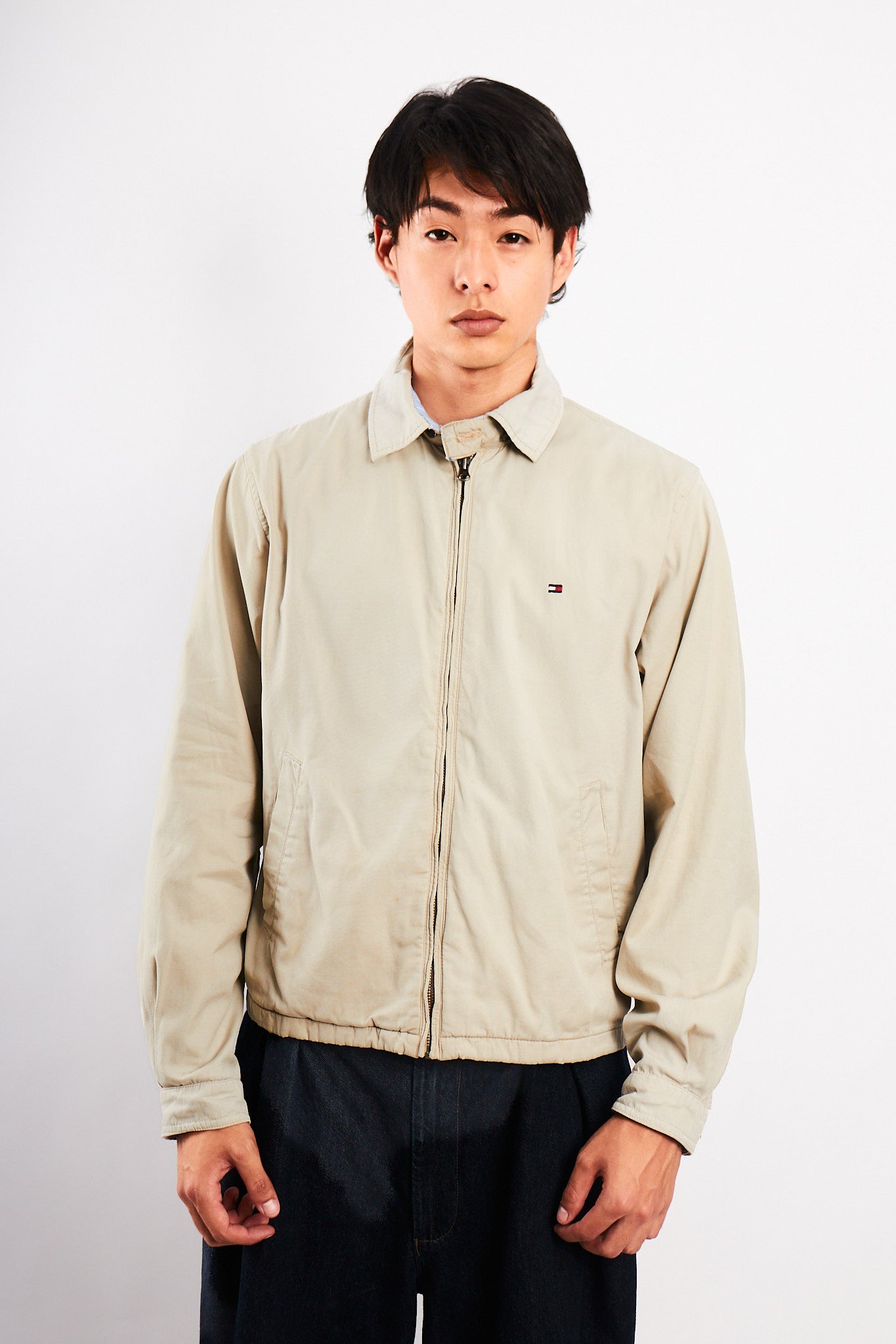 2000 Vintage Tommy Hilfiger Sand Beige Harrington (S/M)