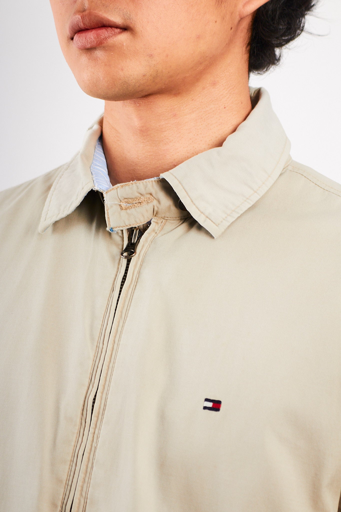 2000 Vintage Tommy Hilfiger Sand Beige Harrington (S/M)