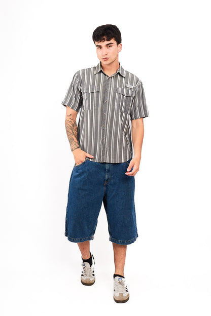 2000 Columbia PFG Striped Shirt (M)