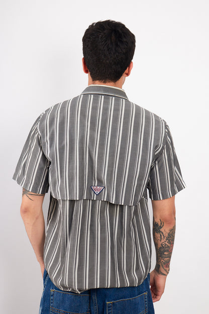 2000 Columbia PFG Striped Shirt (M)