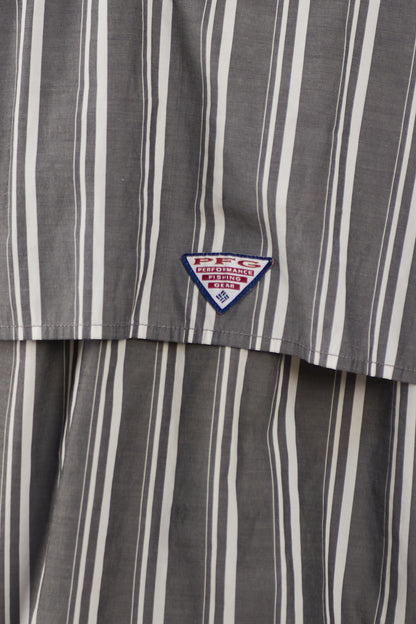 2000 Columbia PFG Striped Shirt (M)