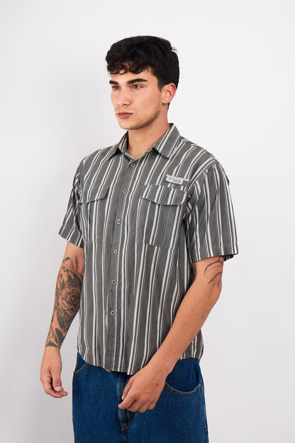 2000 Columbia PFG Striped Shirt (M)