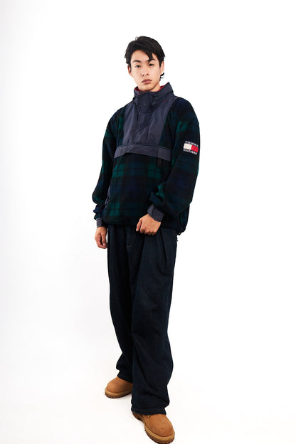 1990 Vintage Tommy Hilfiger Fleece Tartan Anorak (L)