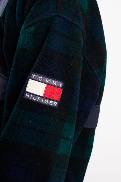 1990 Vintage Tommy Hilfiger Fleece Tartan Anorak (L)