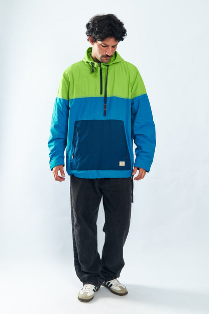 2000 Nautica Jeans Co. Colorblock Quarter Zip (L/XL)