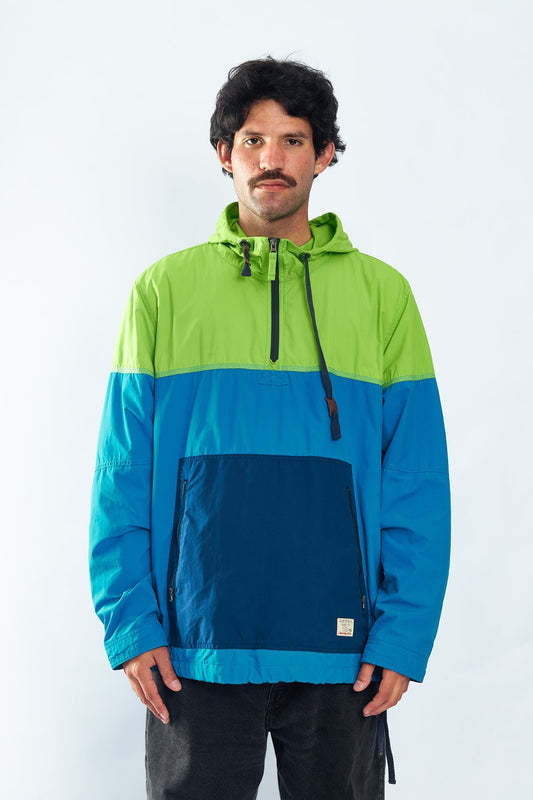 2000 Nautica Jeans Co. Colorblock Quarter Zip (L/XL)