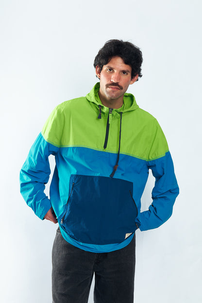 2000 Nautica Jeans Co. Colorblock Quarter Zip (L/XL)
