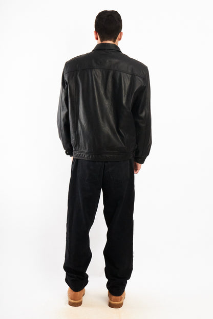 2000 Vintage Leather Sherpa Work Jacket (M/L)
