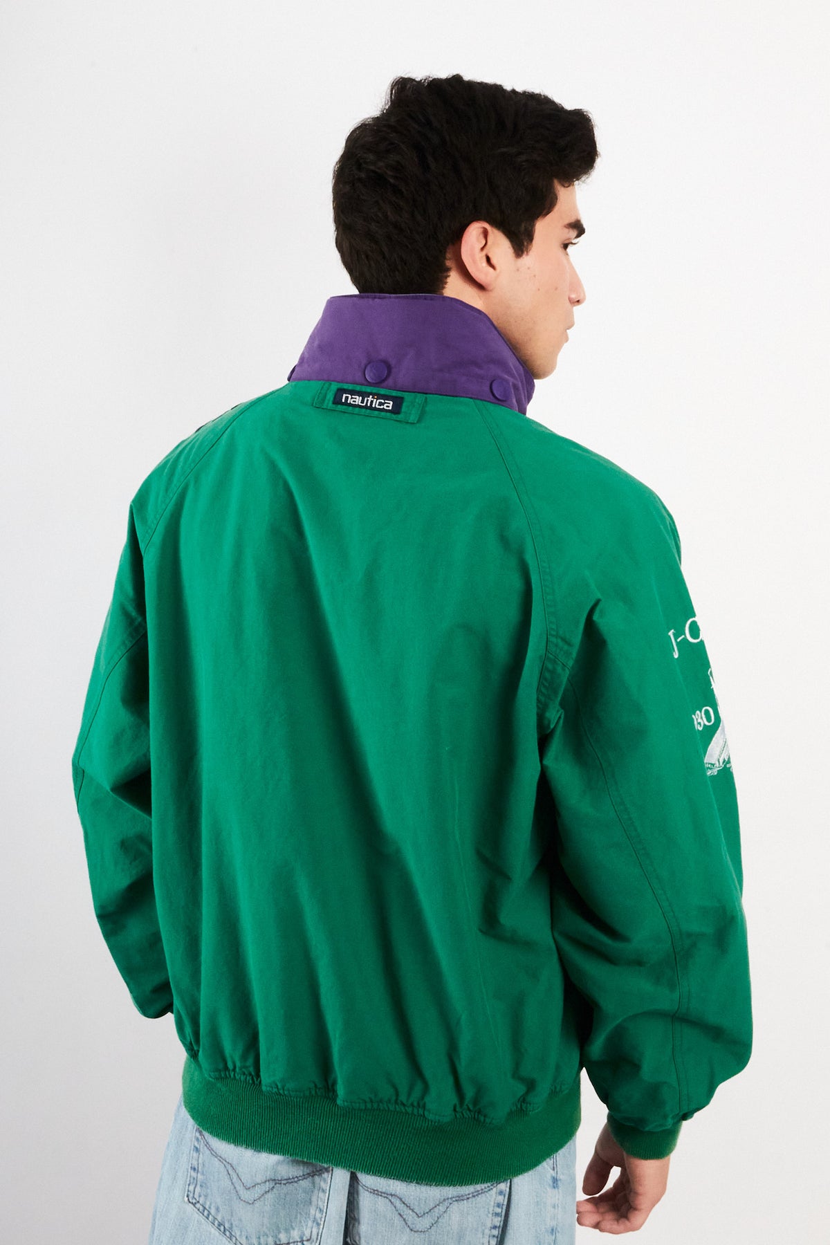 1990 Vintage Nautica Challenge J-Class 1930 Spellout Jacket (M/L)