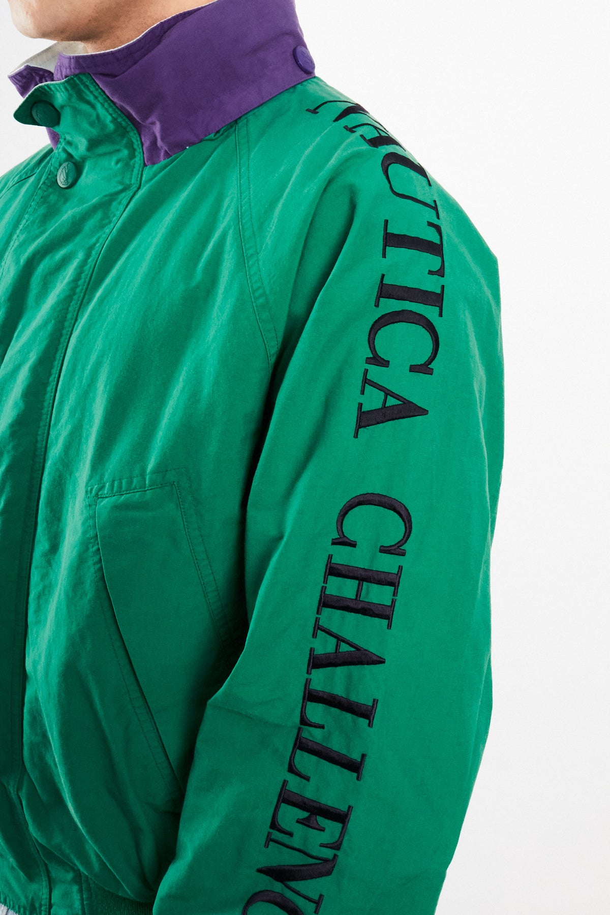 1990 Vintage Nautica Challenge J-Class 1930 Spellout Jacket (M/L)