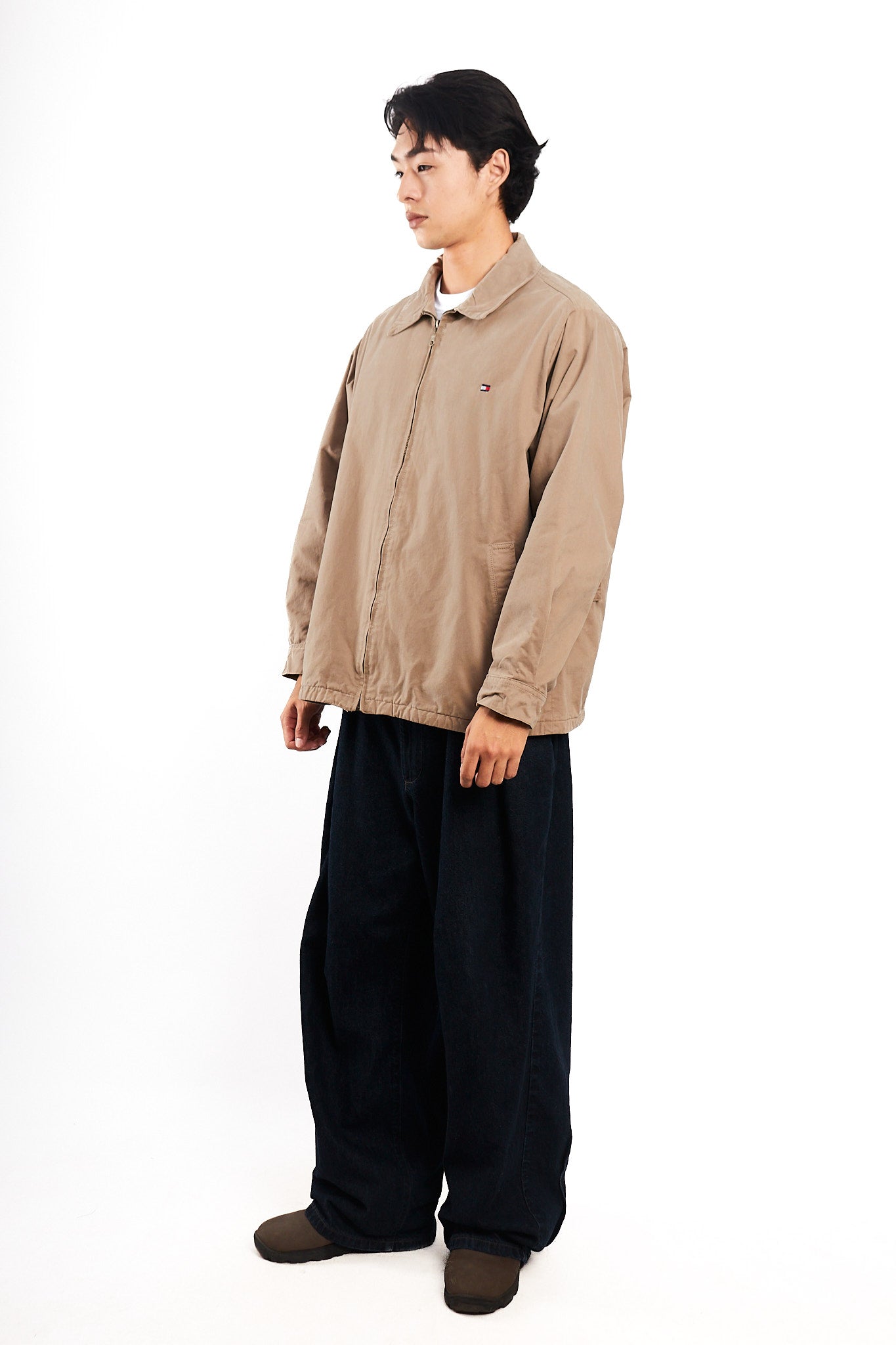 1990 Vintage Tommy Hilfiger Light Camel Harrington (L/XL)