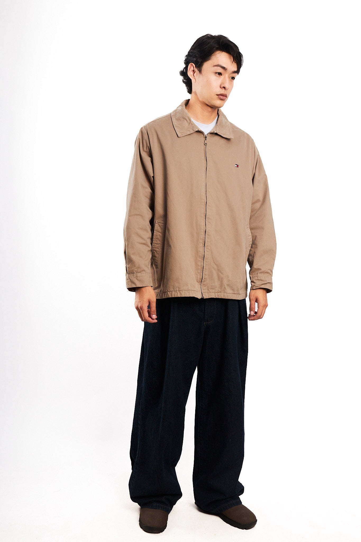 1990 Vintage Tommy Hilfiger Light Camel Harrington (L/XL)
