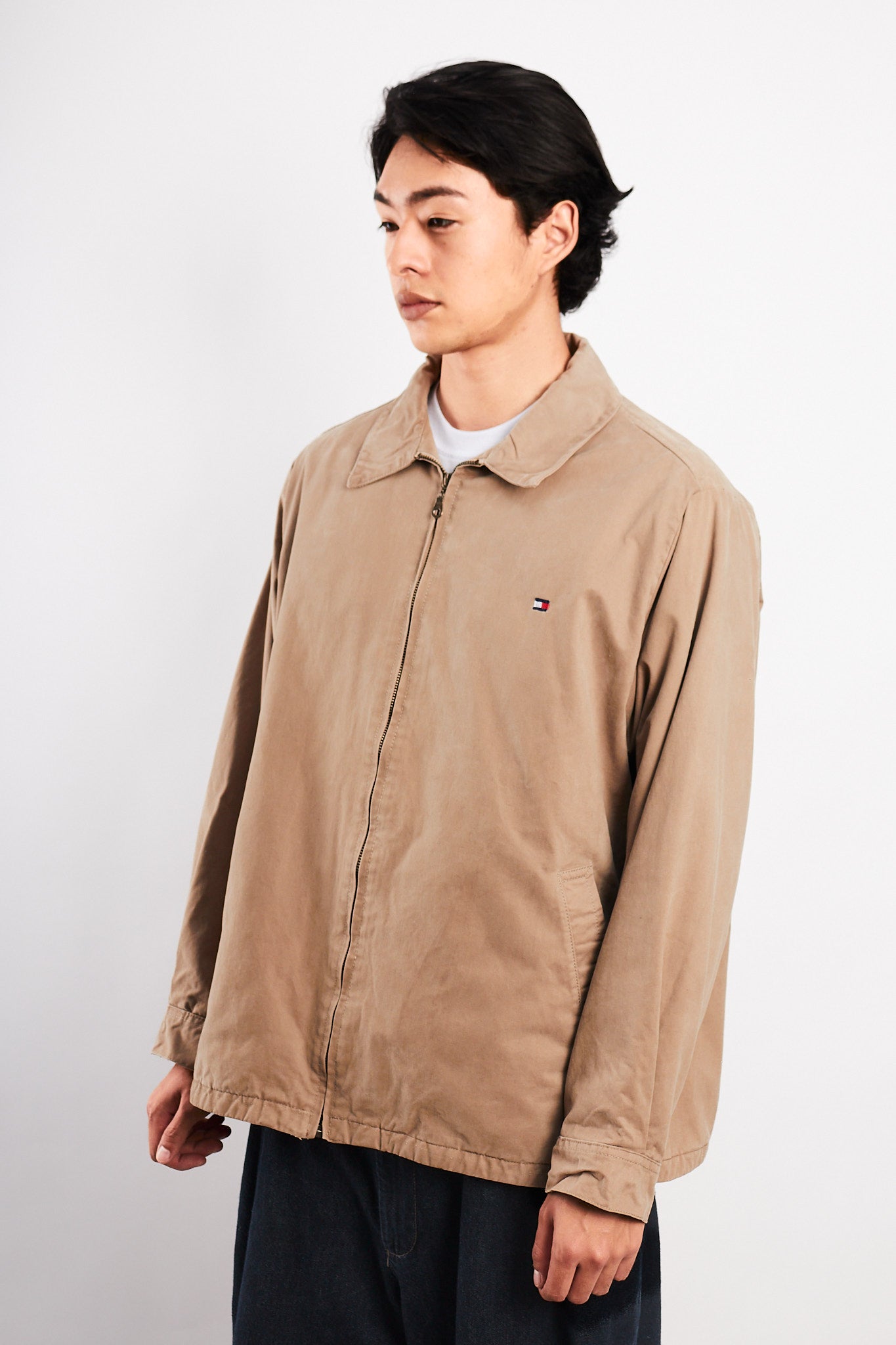 1990 Vintage Tommy Hilfiger Light Camel Harrington (L/XL)