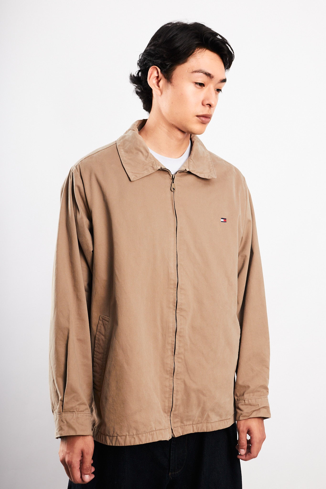 1990 Vintage Tommy Hilfiger Light Camel Harrington (L/XL)