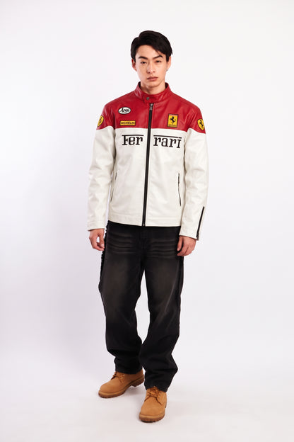 Scuderia Ferrari Red Edition Vegan Leather Racing Jacket
