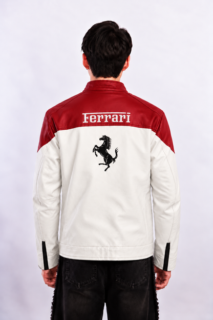 Scuderia Ferrari Red Edition Vegan Leather Racing Jacket