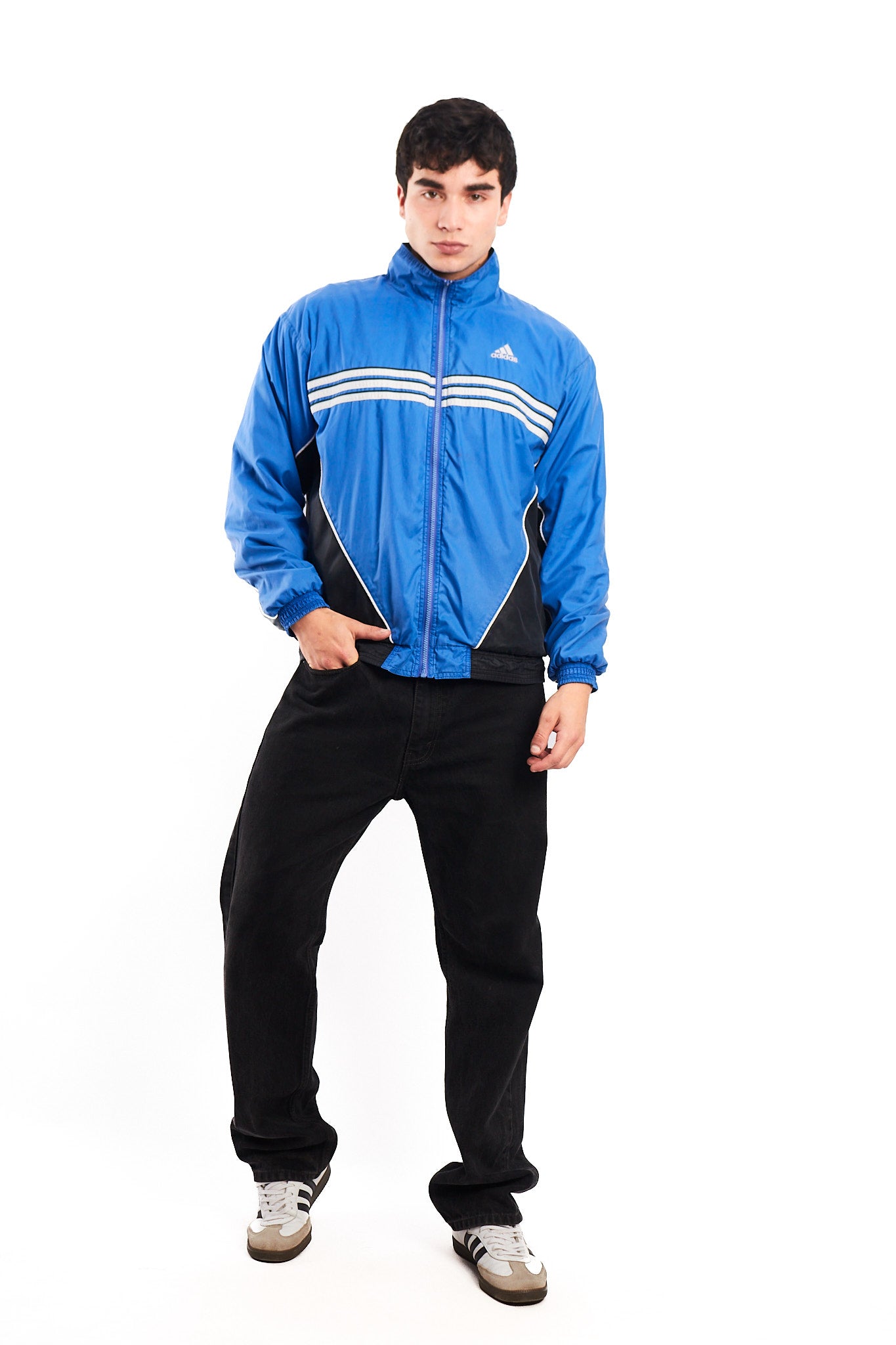 2000 Vintage Adidas Three Striped Jacket (M/L)