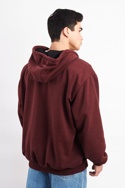 Vintage Carhartt Port Wine Heavy Cotton Hooded Jacket (L)