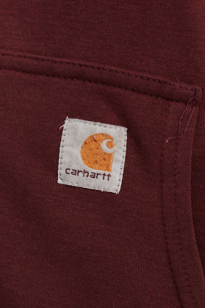 Vintage Carhartt Port Wine Heavy Cotton Hooded Jacket (L)